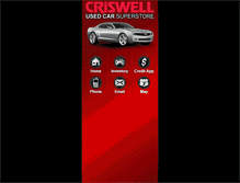 Tablet Screenshot of criswellusedcarsuperstore.com